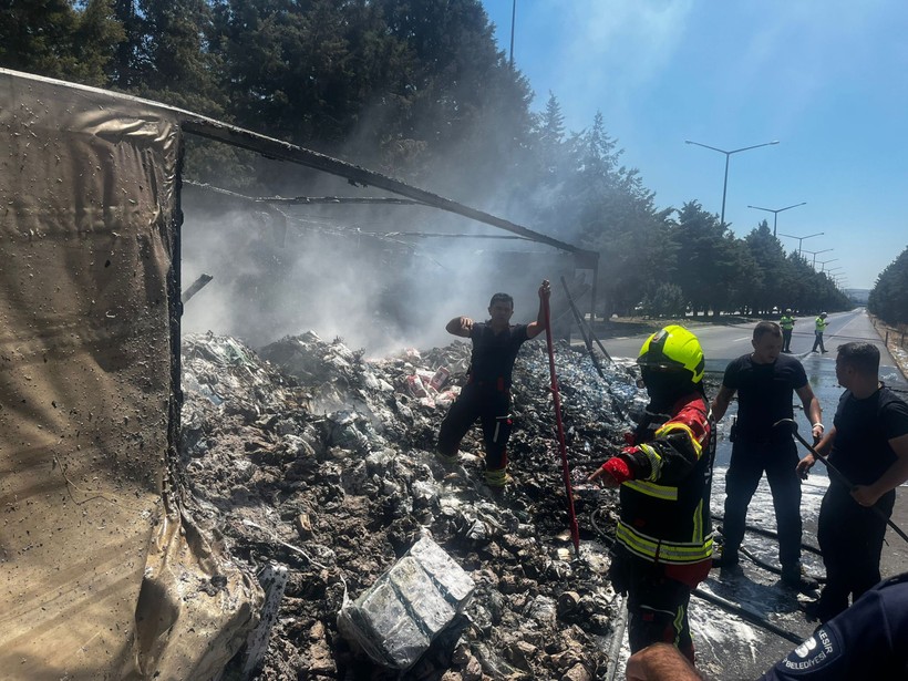  Balıkesir Çevreyolu’nda Kaza ve Yangın