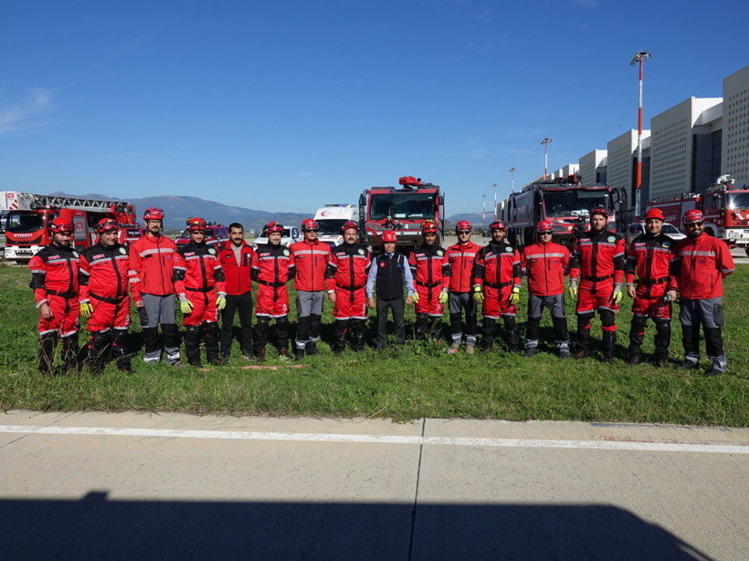 Balıkesir Kocaseyit Havalimanı'nda deprem ve yangın tatbikatı gerçekleştirildi - 2. resim