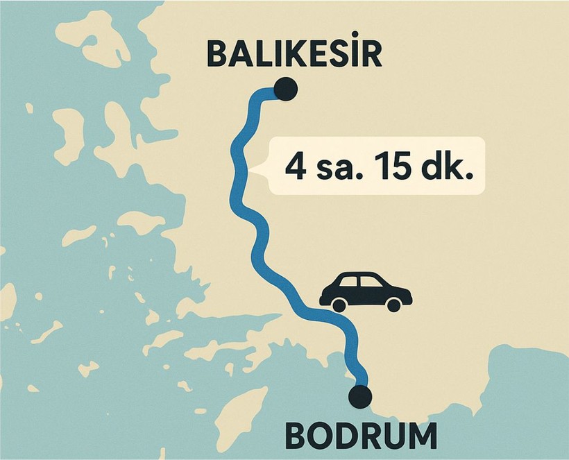Balıkesir'den Bodrum'a Yolculuk Kaç Saat Sürüyor?