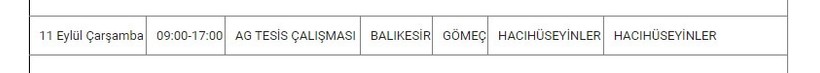 Gömeç ve Mahallelerinde Elektrik Kesintisi Gömeç ve Mahallelerinde Elektrik Kesintisi