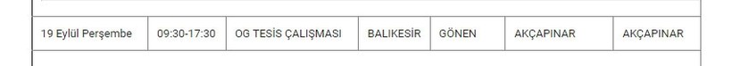 Gönen ve Mahallelerinde Elektrik Kesintisi Gönen ve Mahallelerinde Elektrik Kesintisi