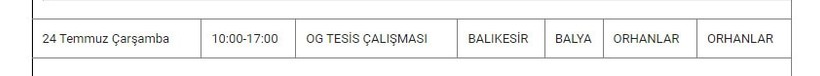 Balya ve Mahallelerinde Elektrik Kesintisi Balya ve Mahallelerinde Elektrik Kesintisi