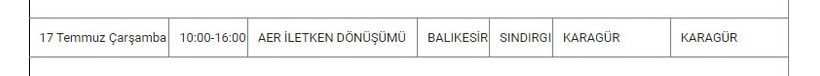 Sındırgı ve Mahallelerinde Elektrik Kesintisi Sındırgı ve Mahallelerinde Elektrik Kesintisi