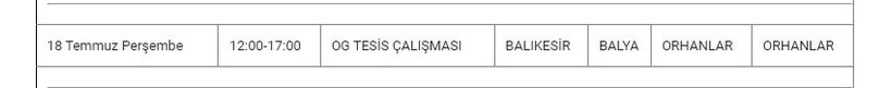 Balya ve Mahallelerinde Elektrik Kesintisi