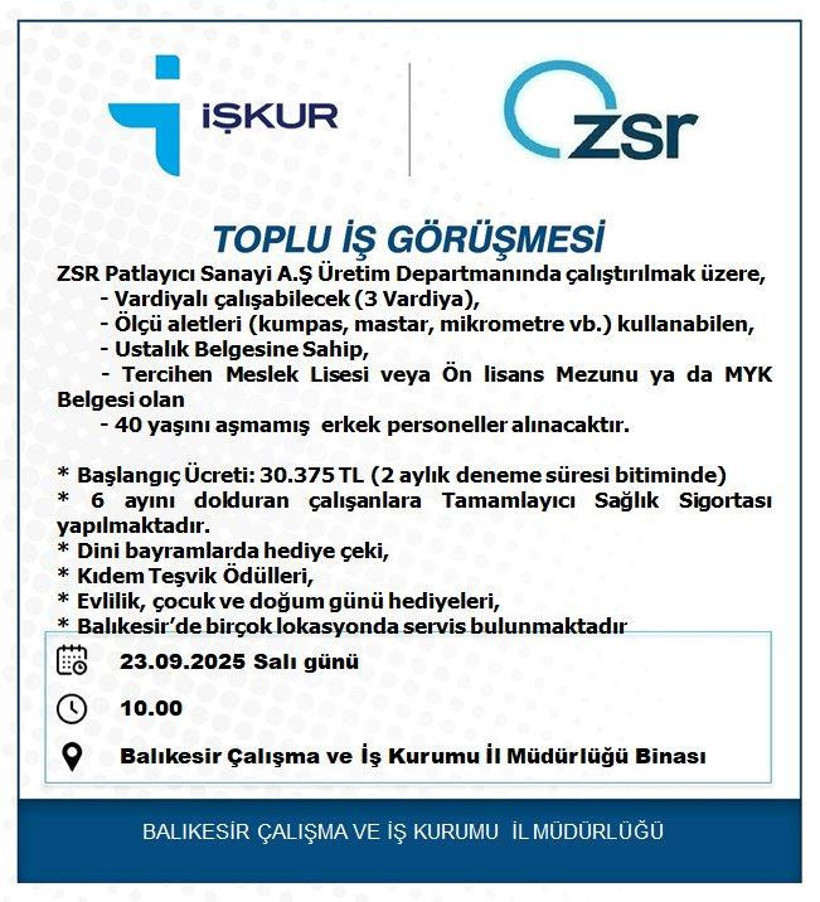 Balıkesir’de İş Fırsatları Genişliyor: Kimler Başvurabilir? - 11. resim