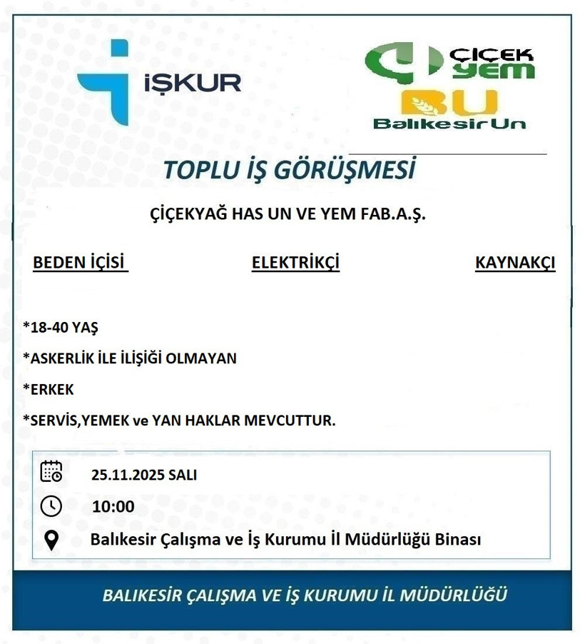 Balıkesir’de İş Fırsatları: Toplu Görüşmeler Başlıyor - 3. resim
