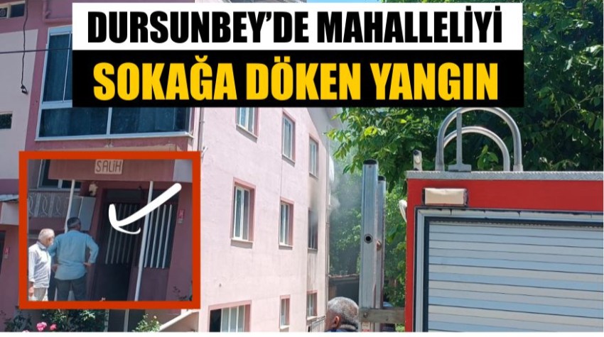 Dursunbey’de Evden Bir Anda Alevler Yükseldi