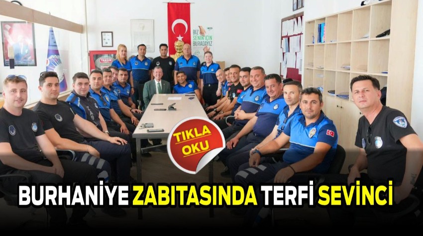 Burhaniye Zabıtasında Terfi Sevinci