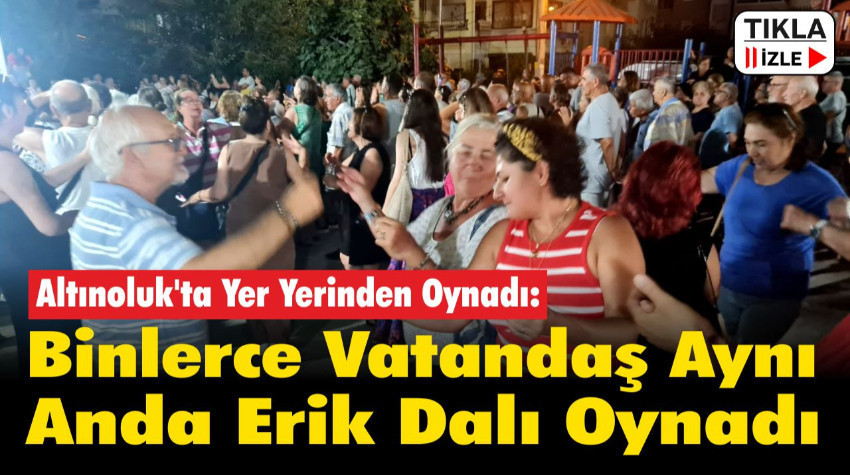Altınoluk'ta Yer Yerinden Oynadı: Binlerce Vatandaş Aynı Anda Erik Dalı Oynadı