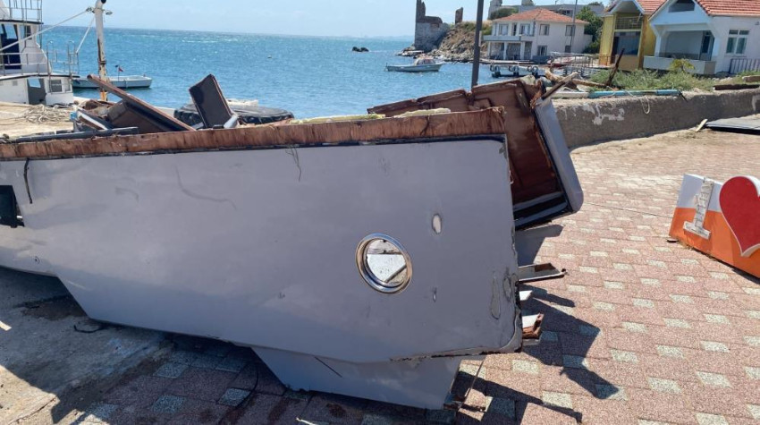 Parçalanan tekne Karada: Bilirkişi incelemesi başladı