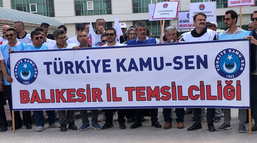 Balıkesir’de Kamu-Sen’den İş Bırakma Eylemi: Maaşlar Dirhem Dirhem Artıyor