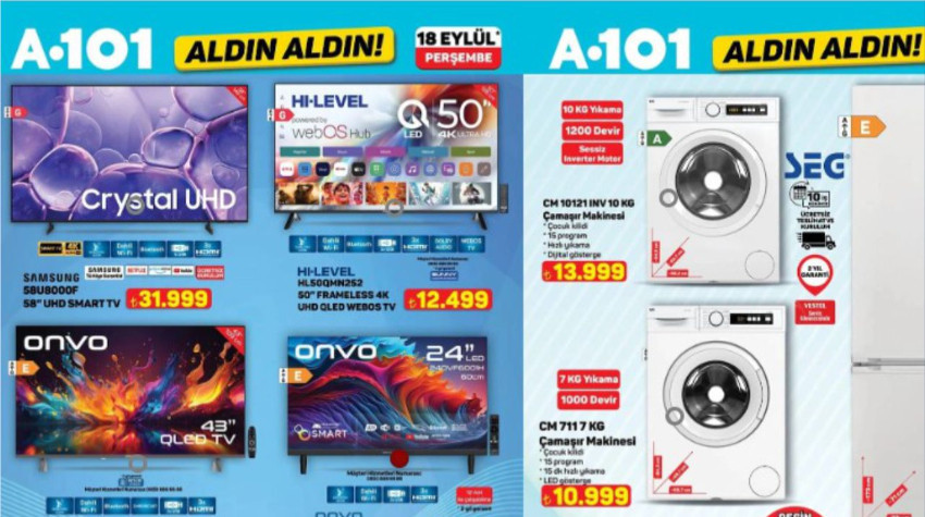A101 18 Eylül 2025 Aktüel Ürünler Kataloğu