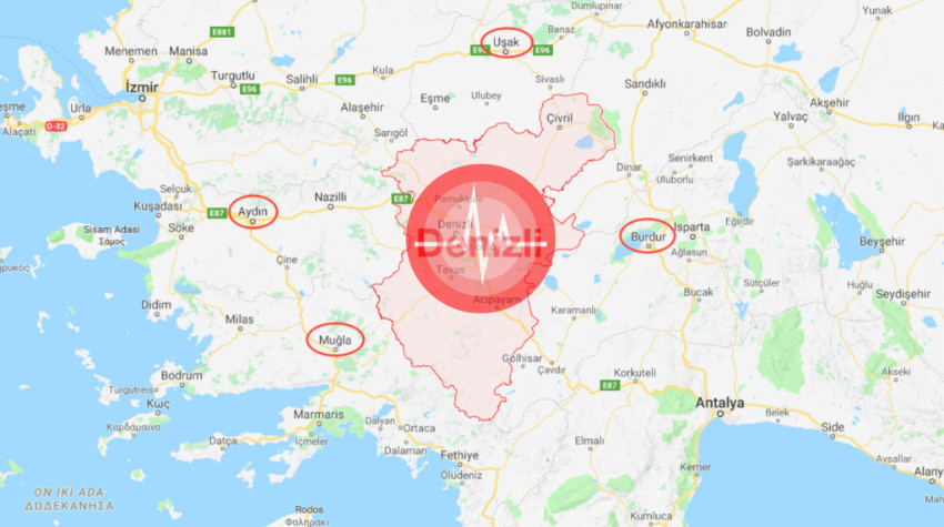 AFAD Duyurdu! Denizli’de 5.1’lik Deprem Meydana Geldi