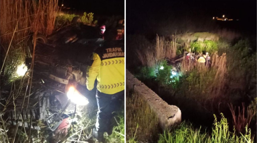 Balıkesir Manyas’ta Tek Taraflı Trafik Kazası, Sürücünün Zor Anları Böyle Görüntülendi!