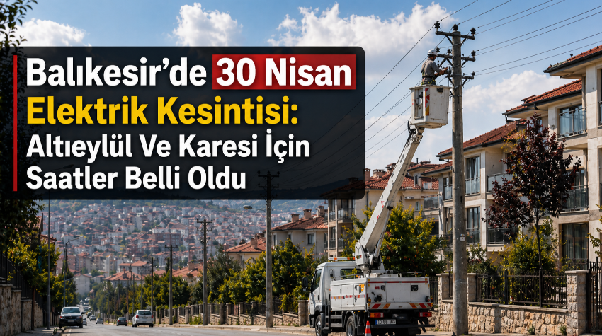 30 Nisan Balıkesir’de 2 İlçede Kesinti