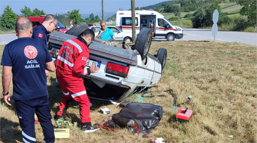 Balıkesir’de Bayram Sabahı Araçta 3 Kişi Korkuttu! Kepsut Yolunda Kaza