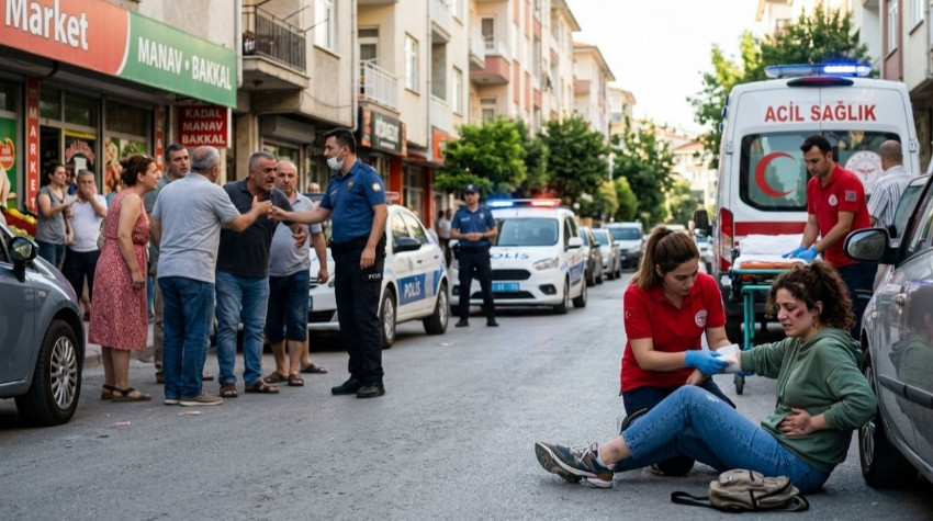 Sokak Ortasında Dehşet: Genç Kadın Tekme Tokat Darp Edildi