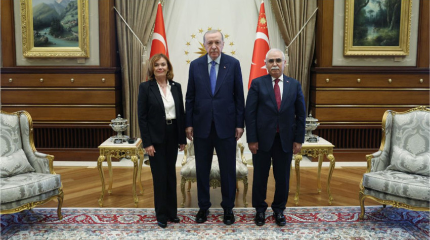 Cumhurbaşkanı Erdoğan, Huertas’ı Külliye’de Kabul Etti