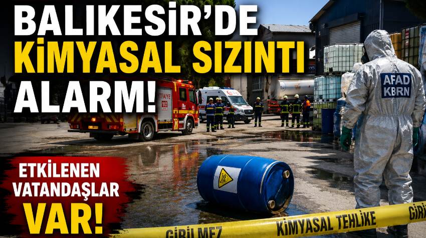 Balıkesir'de Kimyasal Sızıntı: AFAD Bölgede